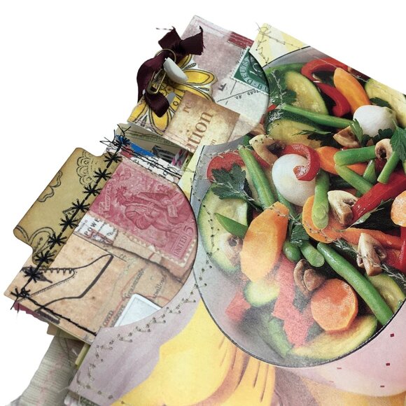 Writing Junk Journal Vintage Style Fabric Cover Diary Includes Ephemera No 10 u - Picture 9 of 10